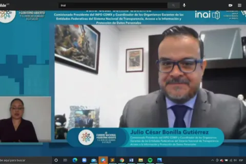 Captura de pantalla de la sesión virtual