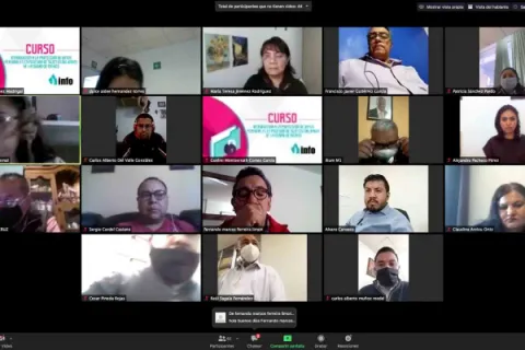 Captura de pantalla de la sesión virtual