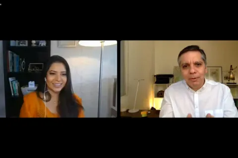 Captura de pantalla de la sesión virtual