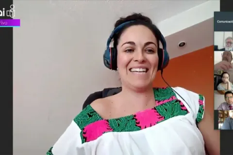 Captura de pantalla de la sesión virtual