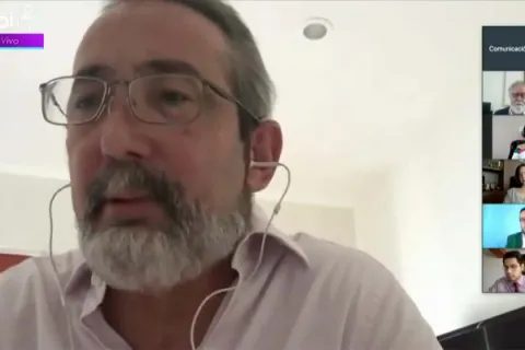 Captura de pantalla de la sesión virtual
