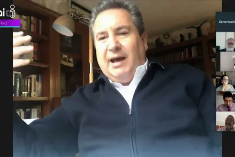 Captura de pantalla de la sesión virtual
