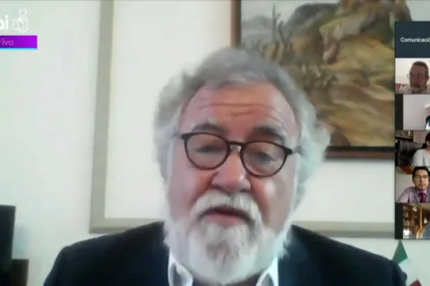 Captura de pantalla de la sesión virtual