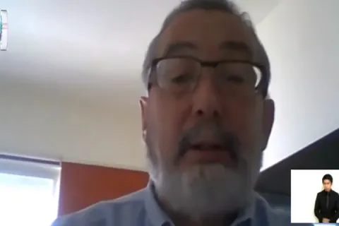 Captura de pantalla de la sesión virtual