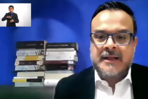 Captura de pantalla de la sesión virtual