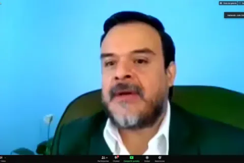 Captura de pantalla de la sesión virtual