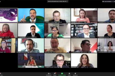 Captura de pantalla de la sesión virtual