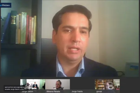 Captura de pantalla de la sesión virtual