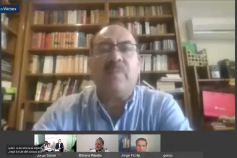 Captura de pantalla de la sesión virtual