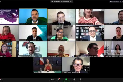 Captura de pantalla de la sesión virtual