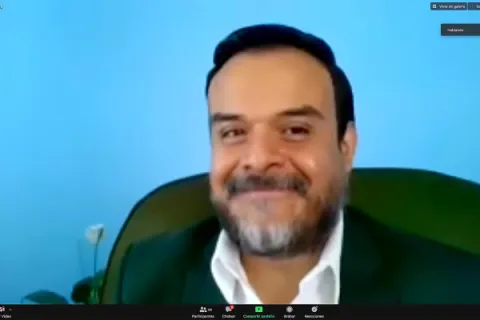 Captura de pantalla de la sesión virtual