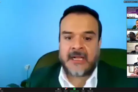 Captura de pantalla de la sesión virtual