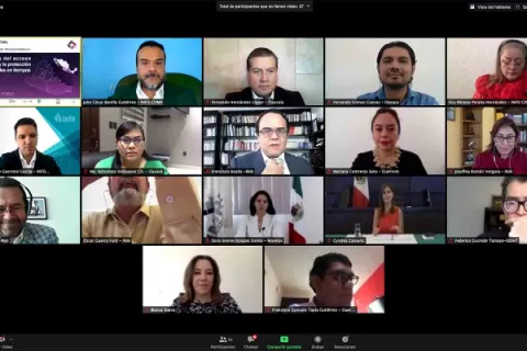 Captura de pantalla de la sesión virtual