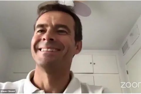 Captura de pantalla de la sesión virtual