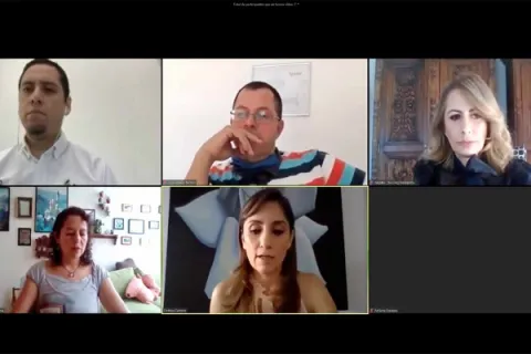 Captura de pantalla de la sesión virtual