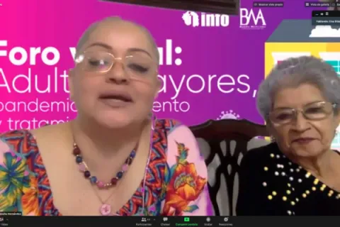 Captura de pantalla de la sesión virtual