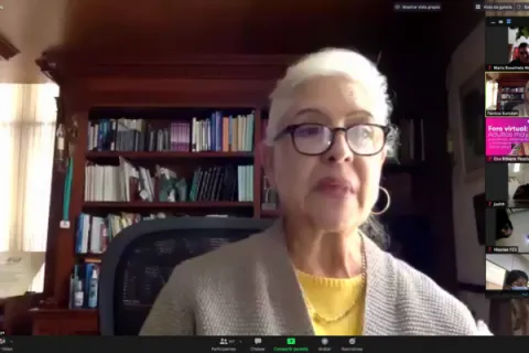 Captura de pantalla de la sesión virtual