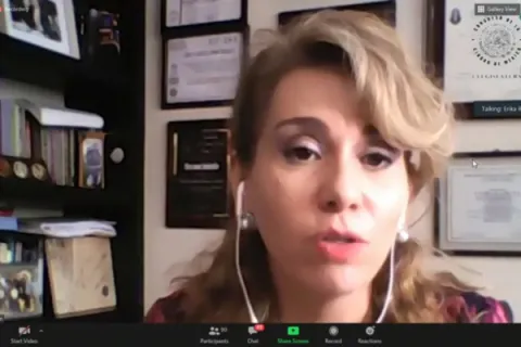 Captura de pantalla de la sesión virtual