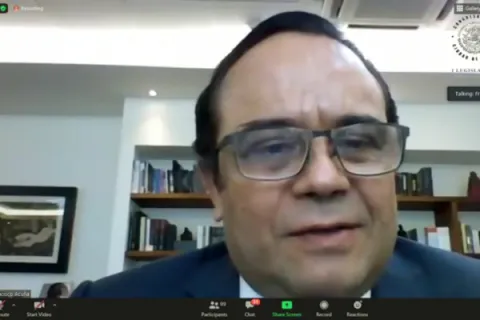 Captura de pantalla de la sesión virtual