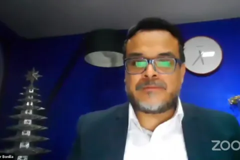 Captura de pantalla de la sesión virtual