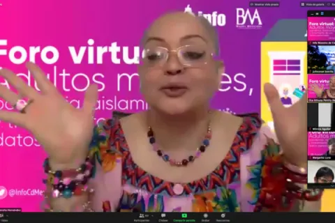 Captura de pantalla de la sesión virtual