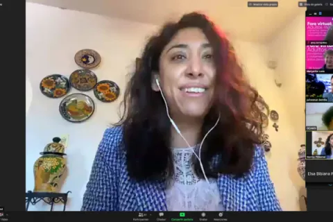 Captura de pantalla de la sesión virtual