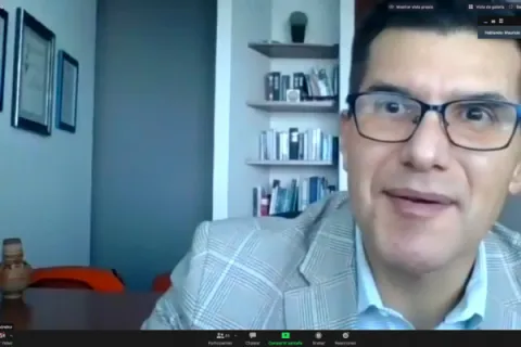 Captura de pantalla de la sesión virtual