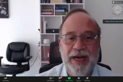 Captura de pantalla de la sesión virtual