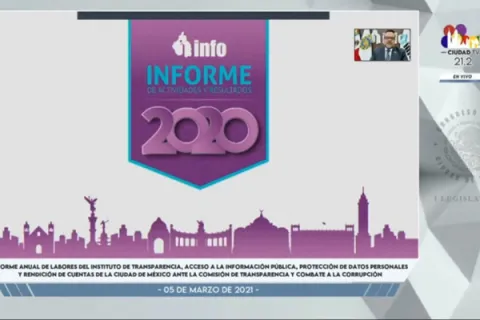 Captura de pantalla de la sesión virtual