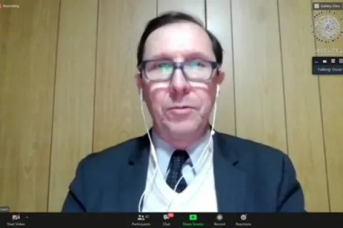 Captura de pantalla de la sesión virtual