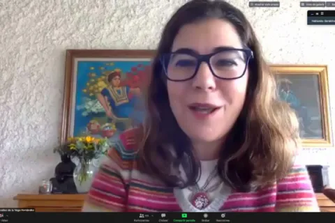 Captura de pantalla de la sesión virtual