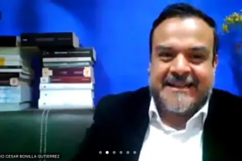 Captura de pantalla de la sesión virtual