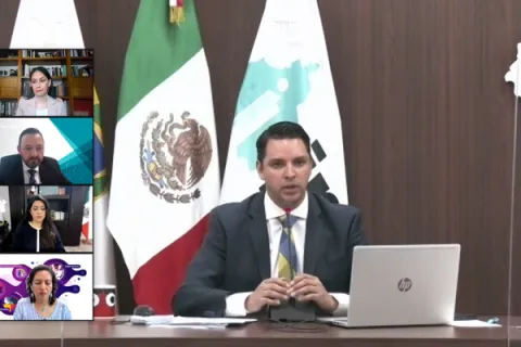 Captura de pantalla de la sesión virtual