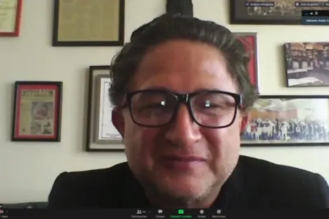 Captura de pantalla de la sesión virtual