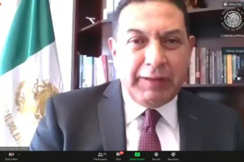 Captura de pantalla de la sesión virtual