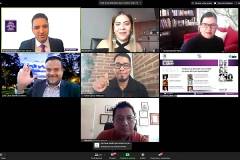 Captura de pantalla de la sesión virtual