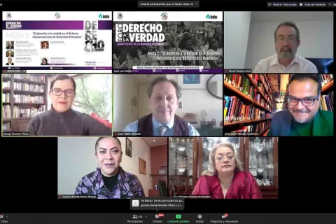Captura de pantalla de la sesión virtual