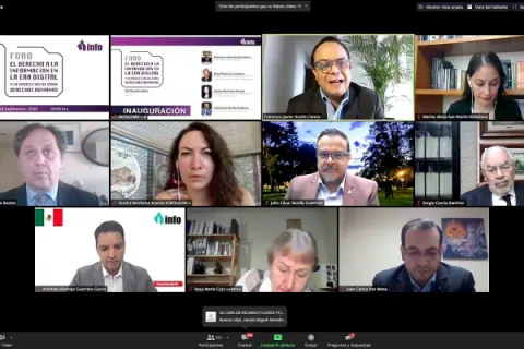 Captura de pantalla de la sesión virtual