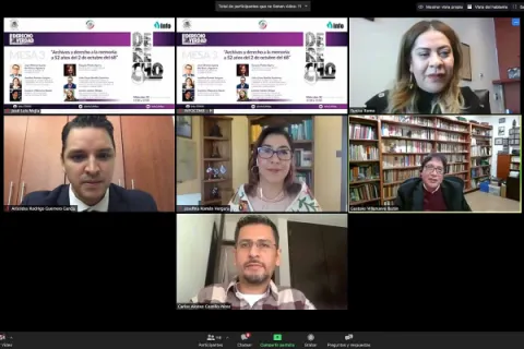 Captura de pantalla de la sesión virtual