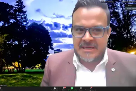 Captura de pantalla de la sesión virtual