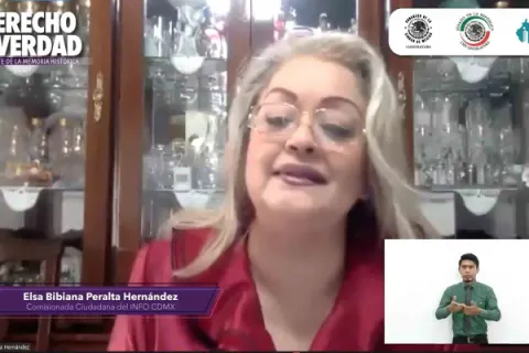 Captura de pantalla de la sesión virtual