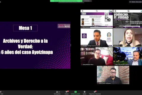 Captura de pantalla de la sesión virtual