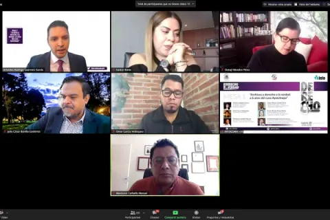 Captura de pantalla de la sesión virtual
