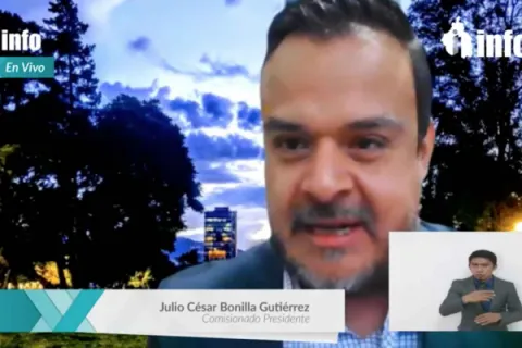 Captura de pantalla de la sesión virtual