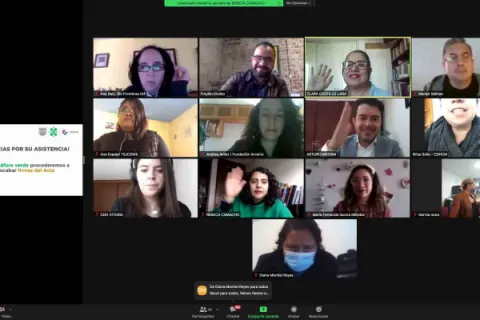 Captura de pantalla de la sesión virtual