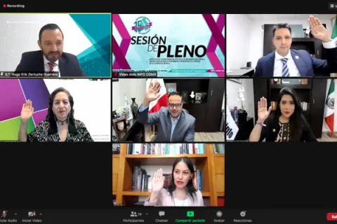 Captura de pantalla de la sesión virtual