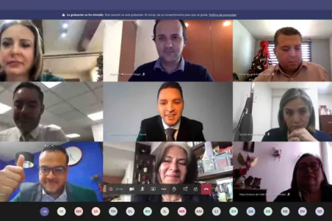 Captura de pantalla de la sesión virtual