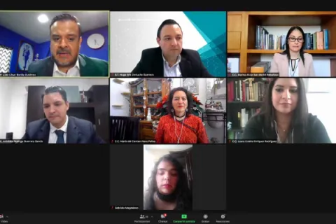 Captura de pantalla de la sesión virtual