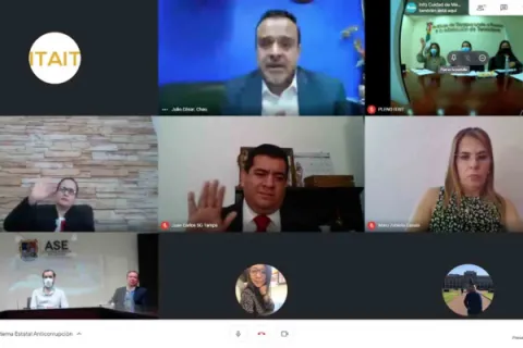 Captura de pantalla de la sesión virtual