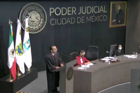 Captura de pantalla de la sesión virtual